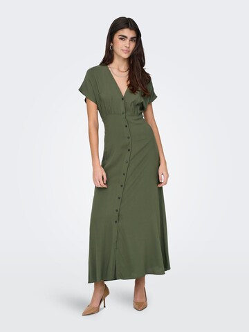 ONLY Skjortklänning 'NOVA' i grön: framsida