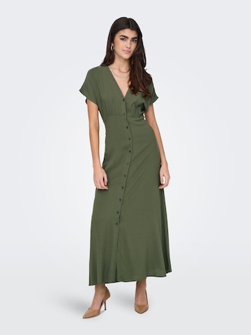 ONLY - Vestido camisero 'NOVA' en verde: frente