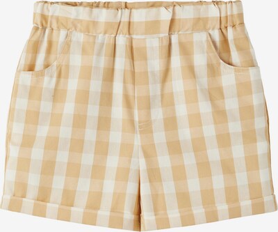 Lil ' Atelier Kids Shorts in karamell / weiß, Produktansicht