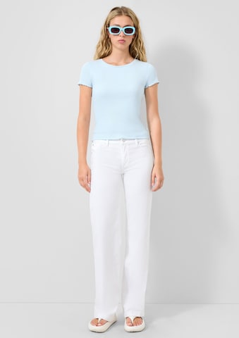 Wide Leg Jean ' CATIE ' QS en blanc : devant