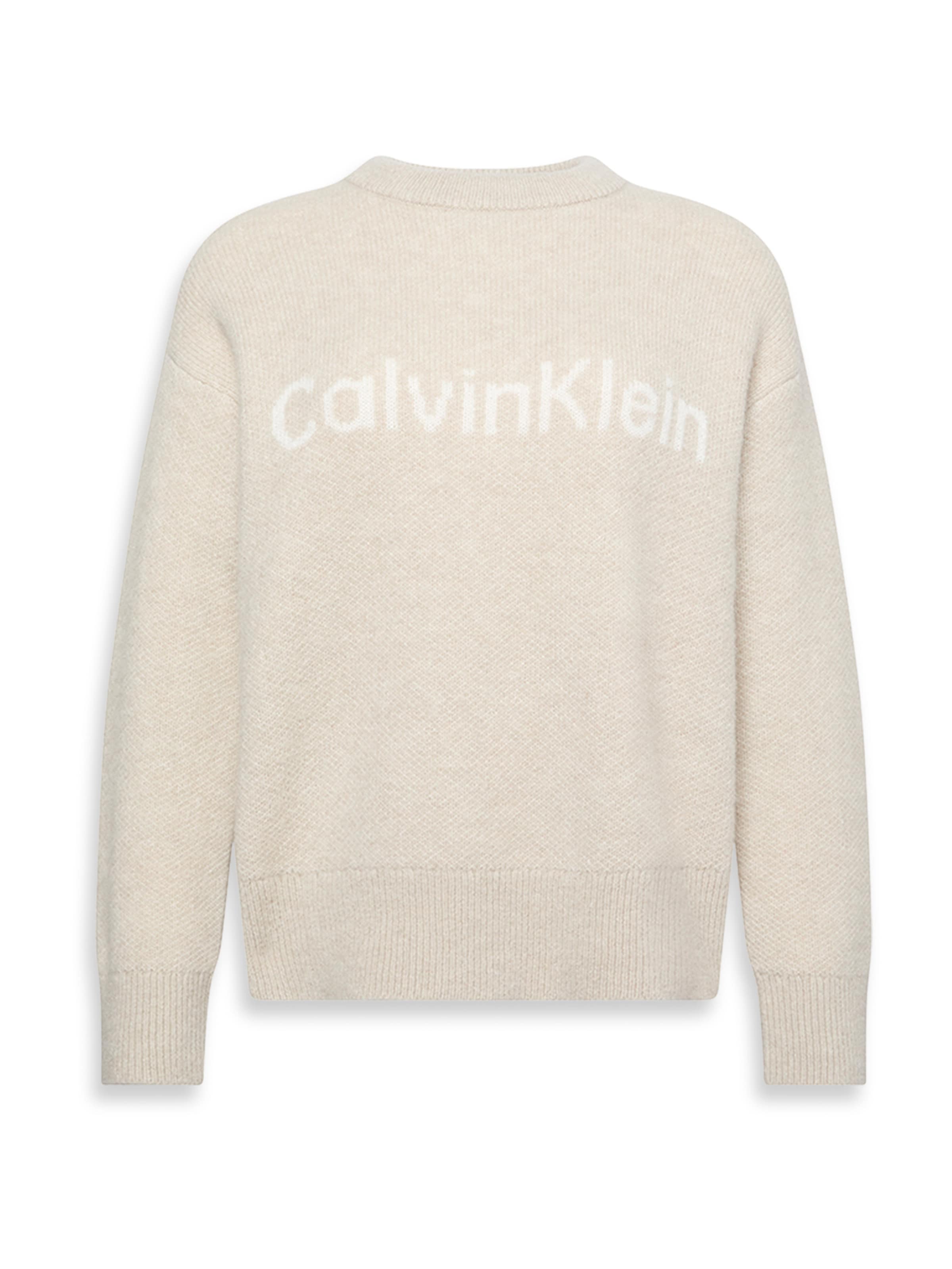 Pull-over Calvin Klein en blanc : devant