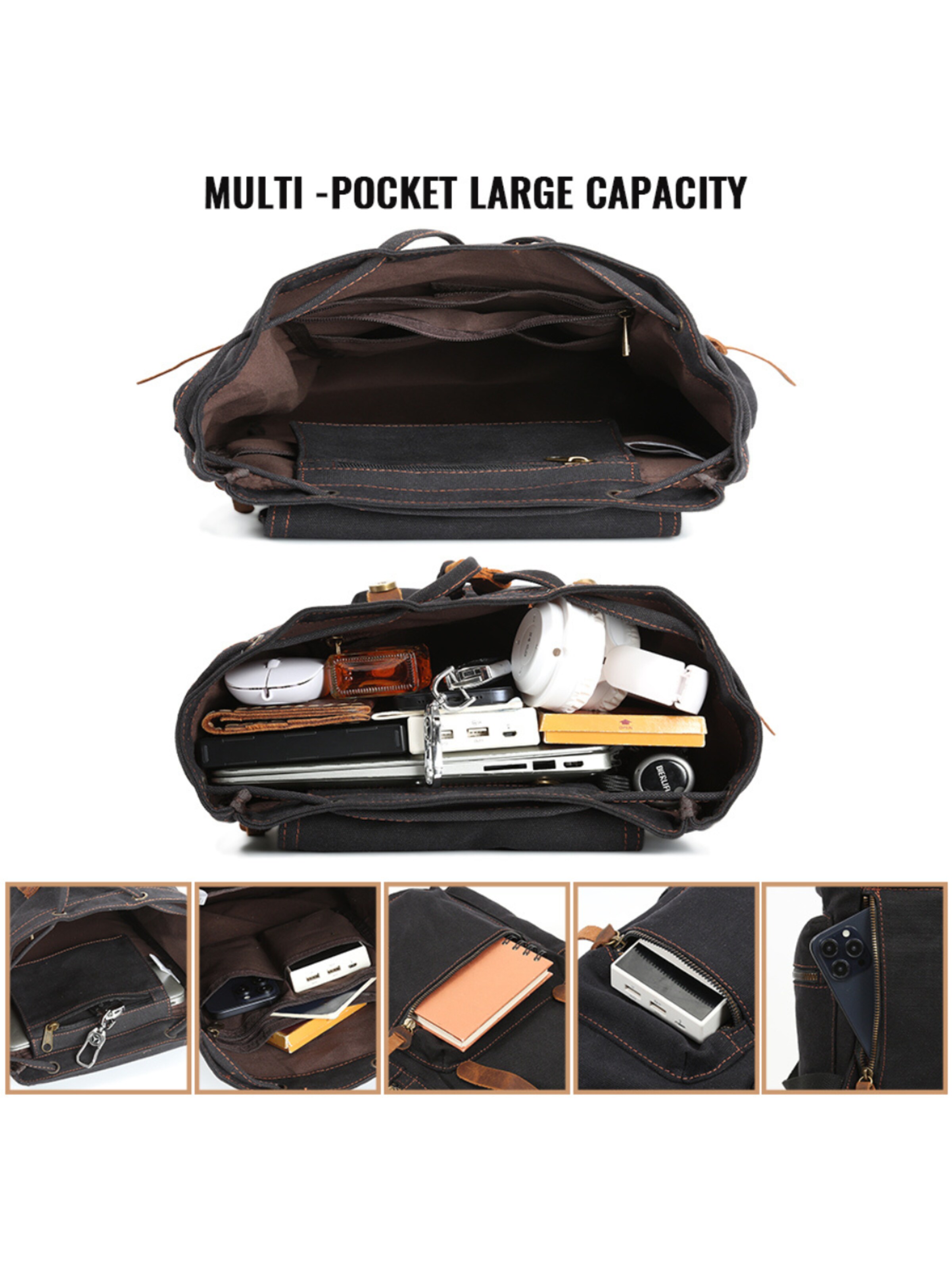 jolar Backpack 'Travel' in Black