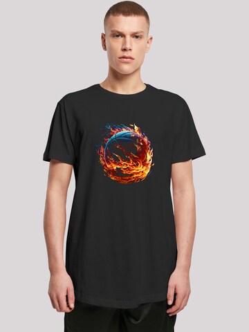 T-Shirt 'Basketball Sports Collection On FIRE' F4NT4STIC en noir : devant