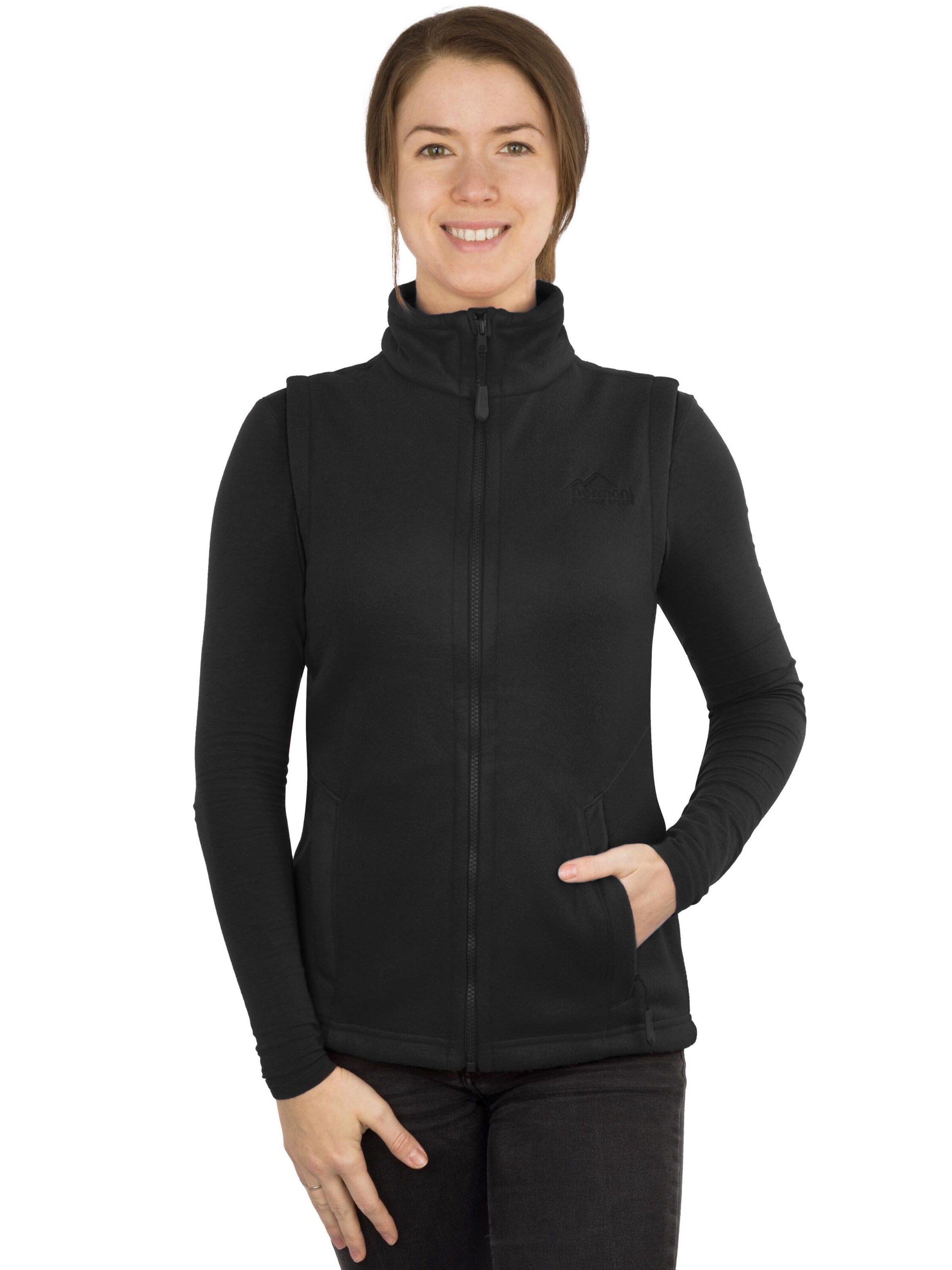 Gilet de sport 'Jovik' normani en noir : devant