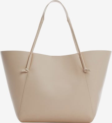 MANGO Shopper táska 'Rodri' - bézs: elől