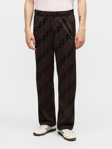 Wide Leg Pantalon 'Firebird' ADIDAS ORIGINALS en marron : devant