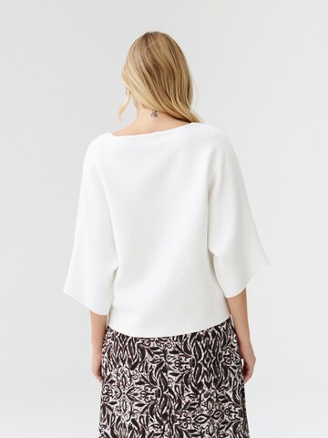 Pull-over 'RAFIA' TATUUM en blanc