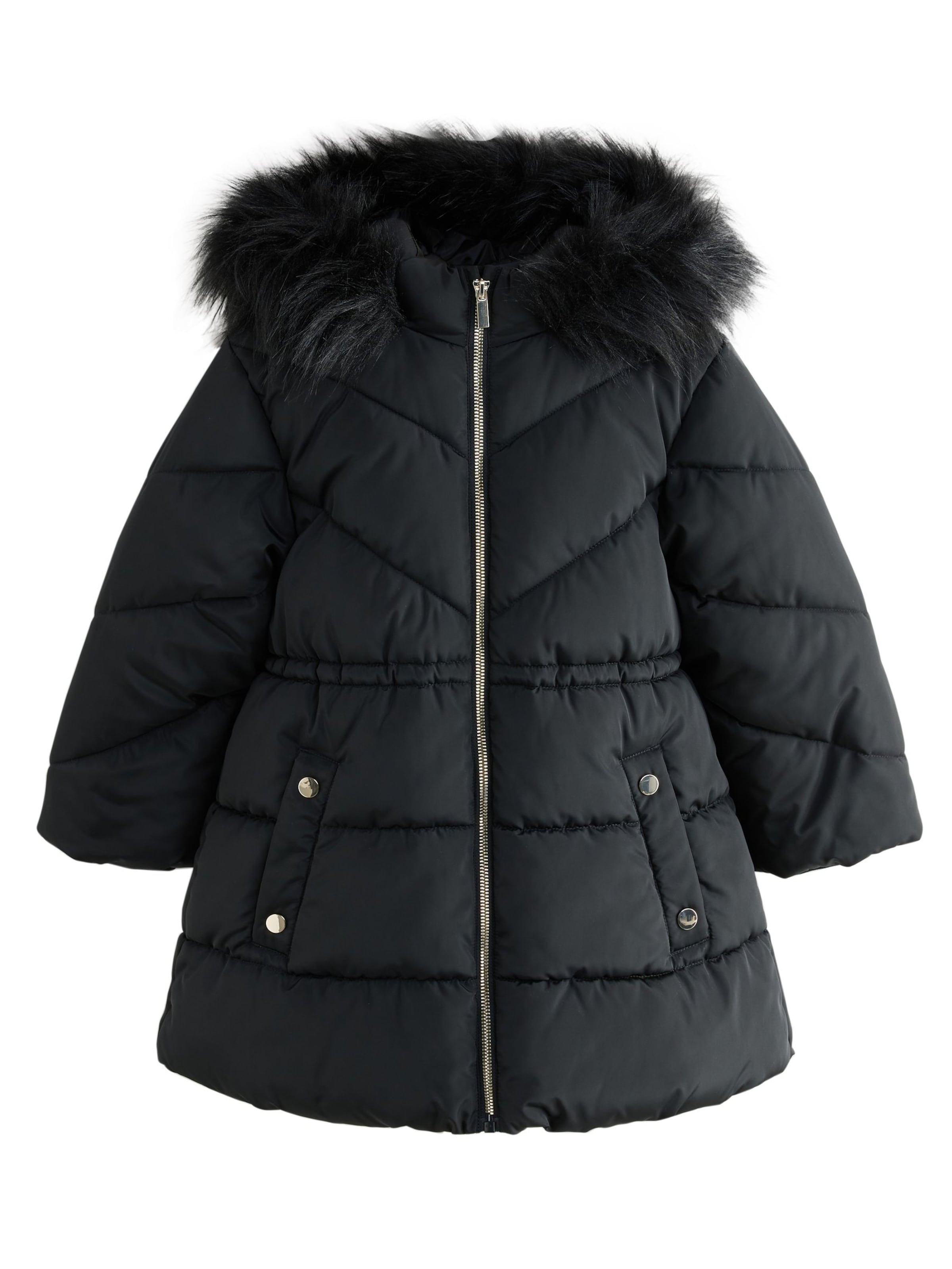 Next Mantel in Schwarz: Vorderseite