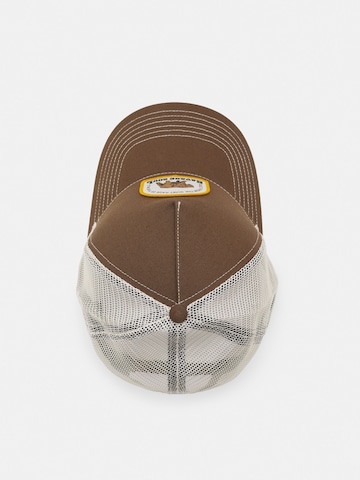 Pull&Bear Czapka z daszkiem w kolorze brązowy