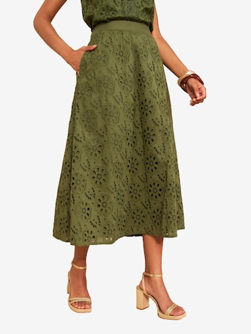 Gonna di love & roses in verde: frontale