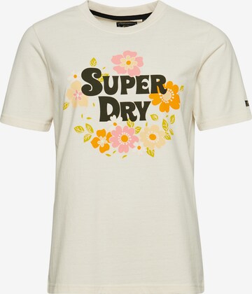 T-shirt Superdry en blanc : devant