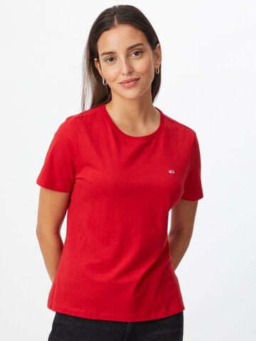 Tommy Jeans T-Shirt in Rot: predná strana