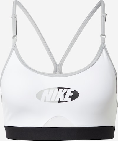 NIKE Sportski grudnjak 'Indy' u siva / crna / bijela, Pregled proizvoda