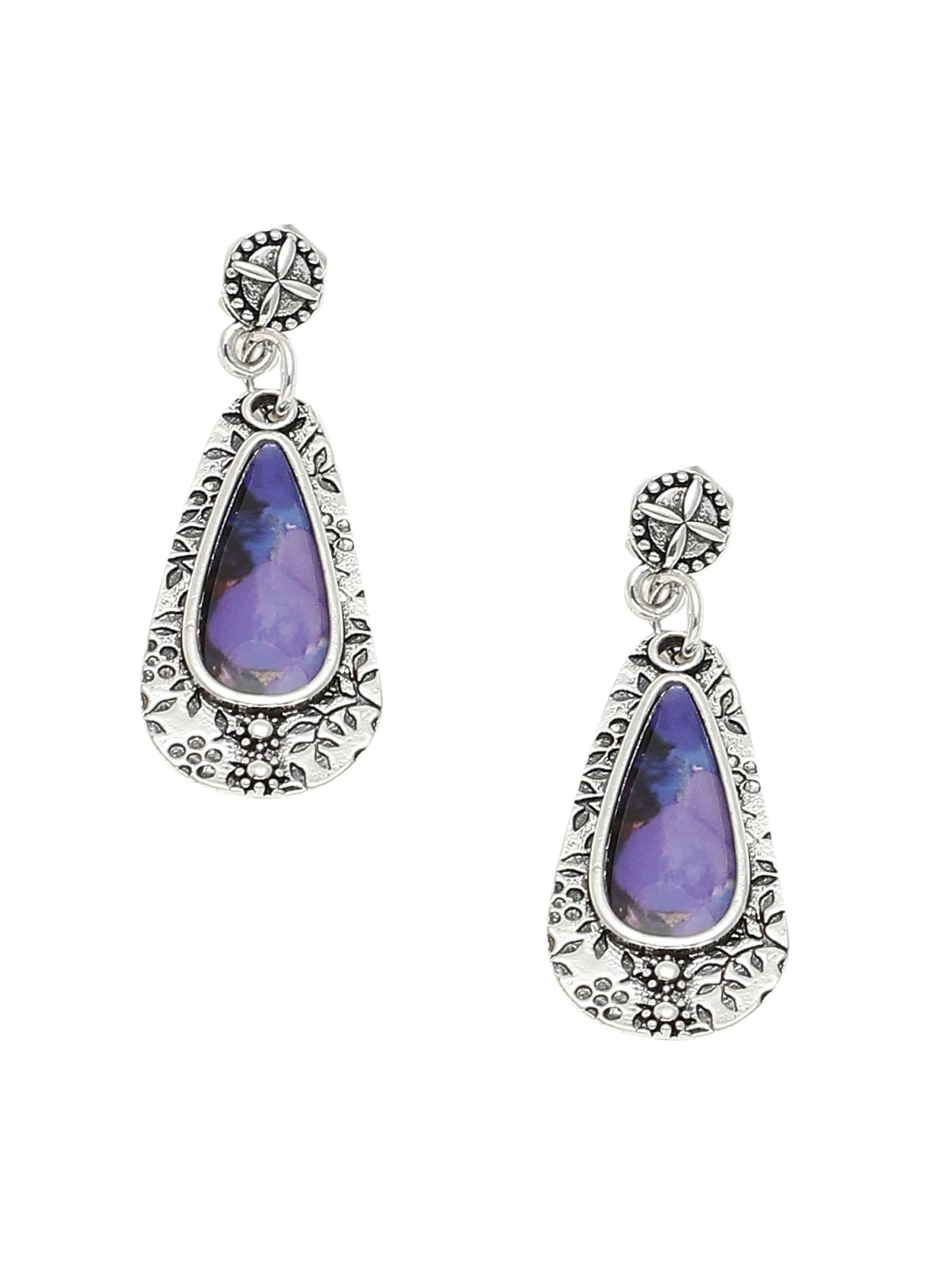 Boucles d'oreilles 'Himadri' SOHI en argent : devant