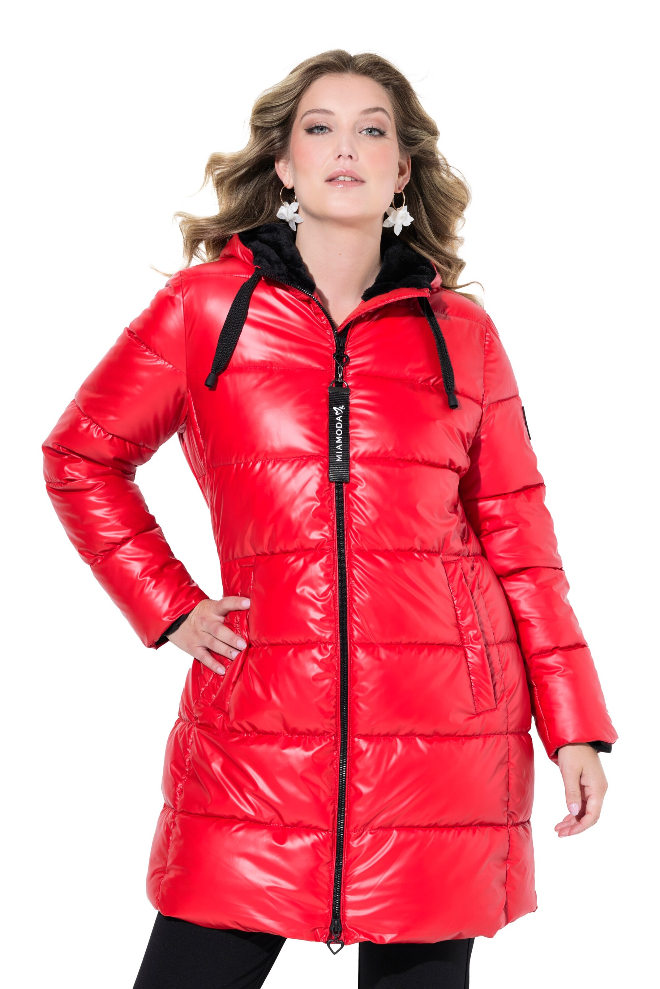 MIAMODA Winter coat in Red: front