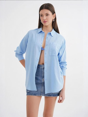 MixRay Blouse 'Hemden' in Blue: front
