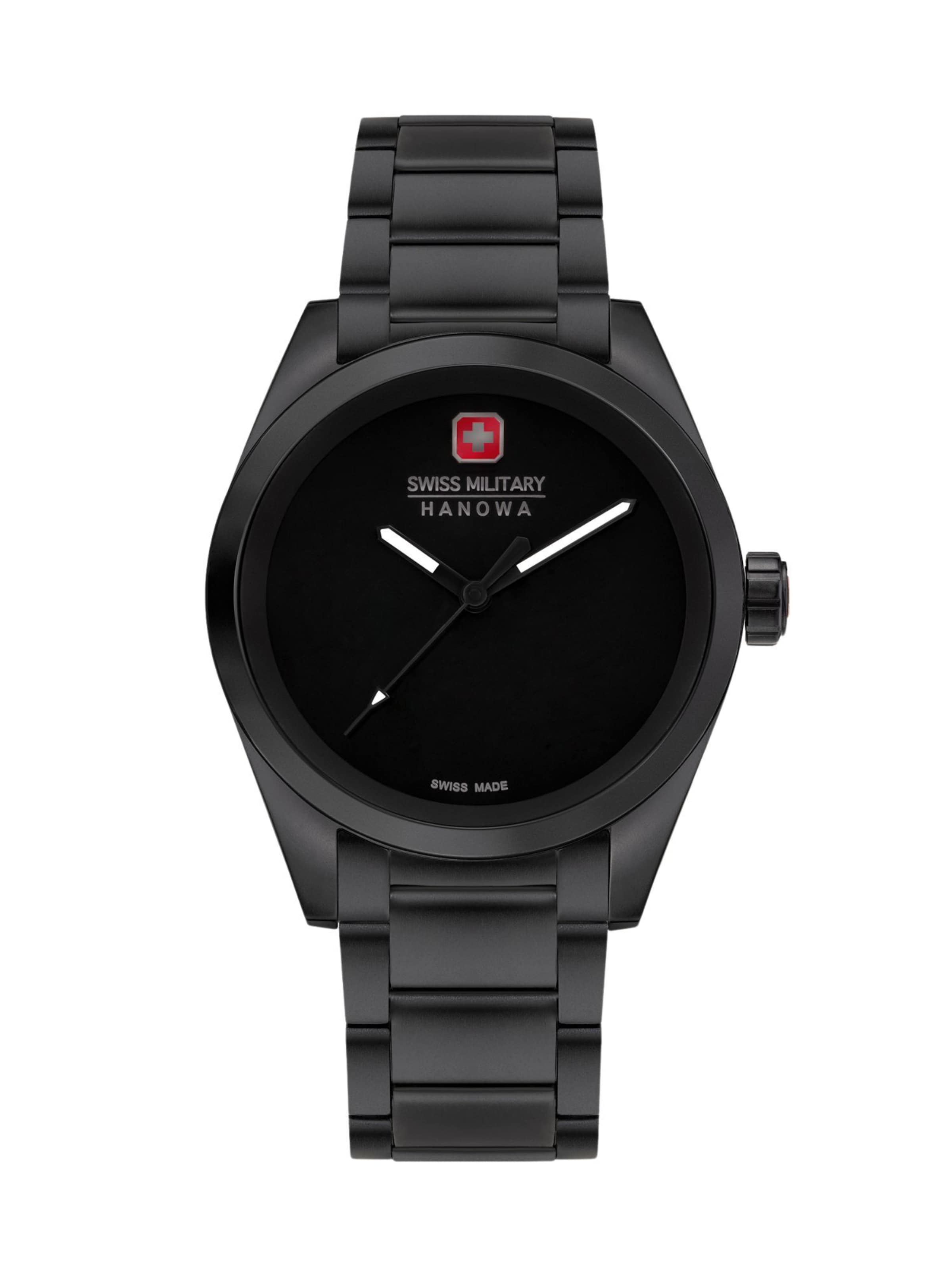 SWISS MILITARY HANOWA Uhr 'Dark Matter' in Schwarz: Vorderseite