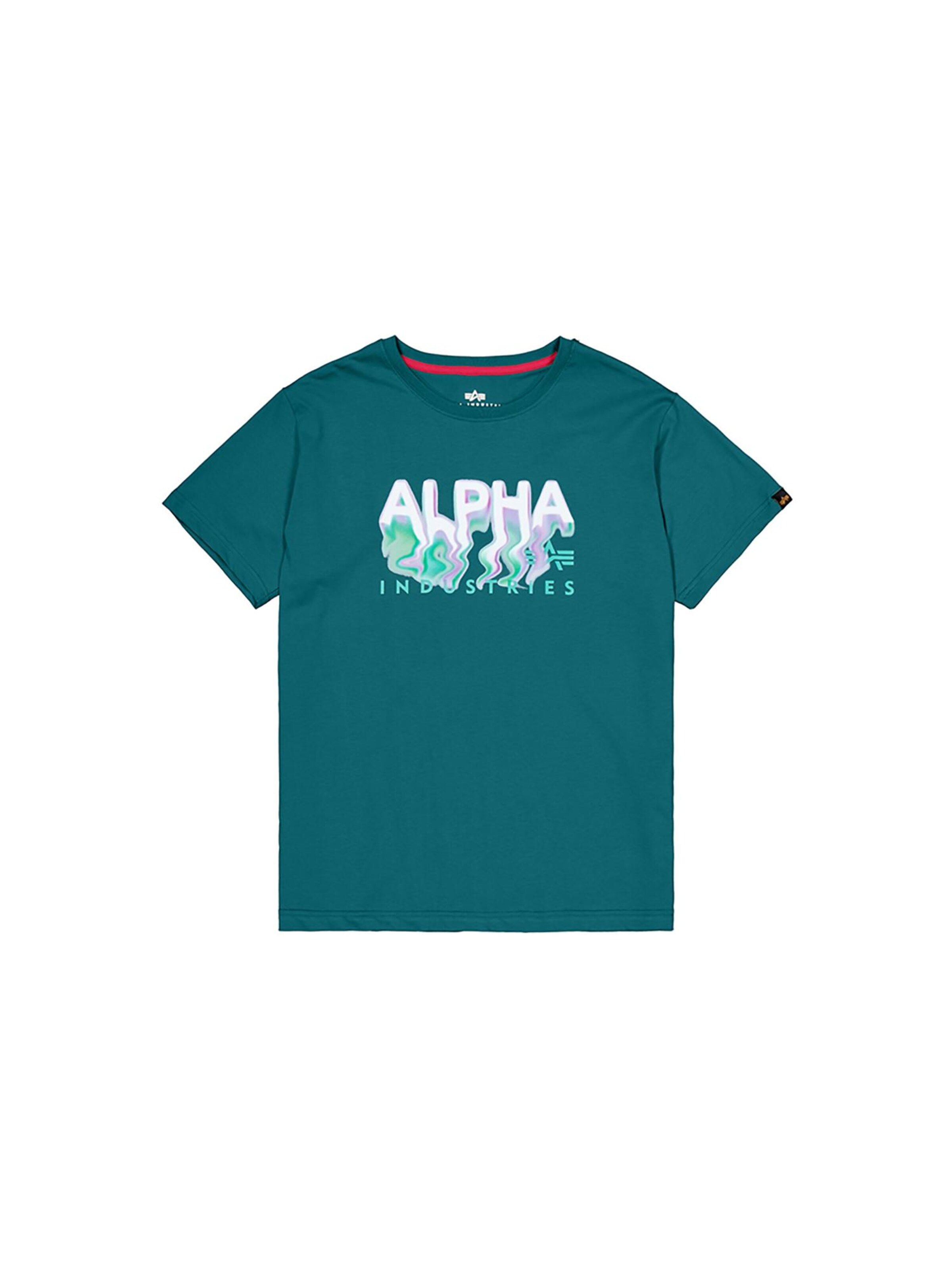 ALPHA INDUSTRIES Shirt 'Nebu' in Grün: Vorderseite