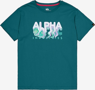 ALPHA INDUSTRIES Shirt 'Nebu' in Grün: Vorderseite