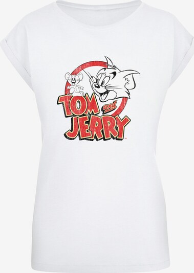 ABSOLUTE CULT T-shirt 'Tom And Jerry' en beige / rouge / noir / blanc, Vue avec produit