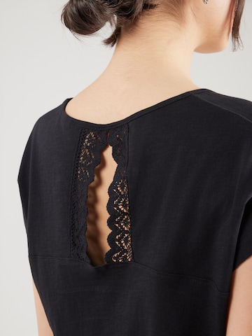 QS T-Shirt in Schwarz