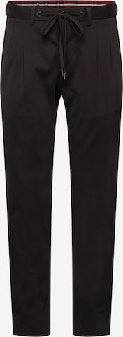 s.Oliver - Slimfit Pantalón plisado en negro: frente