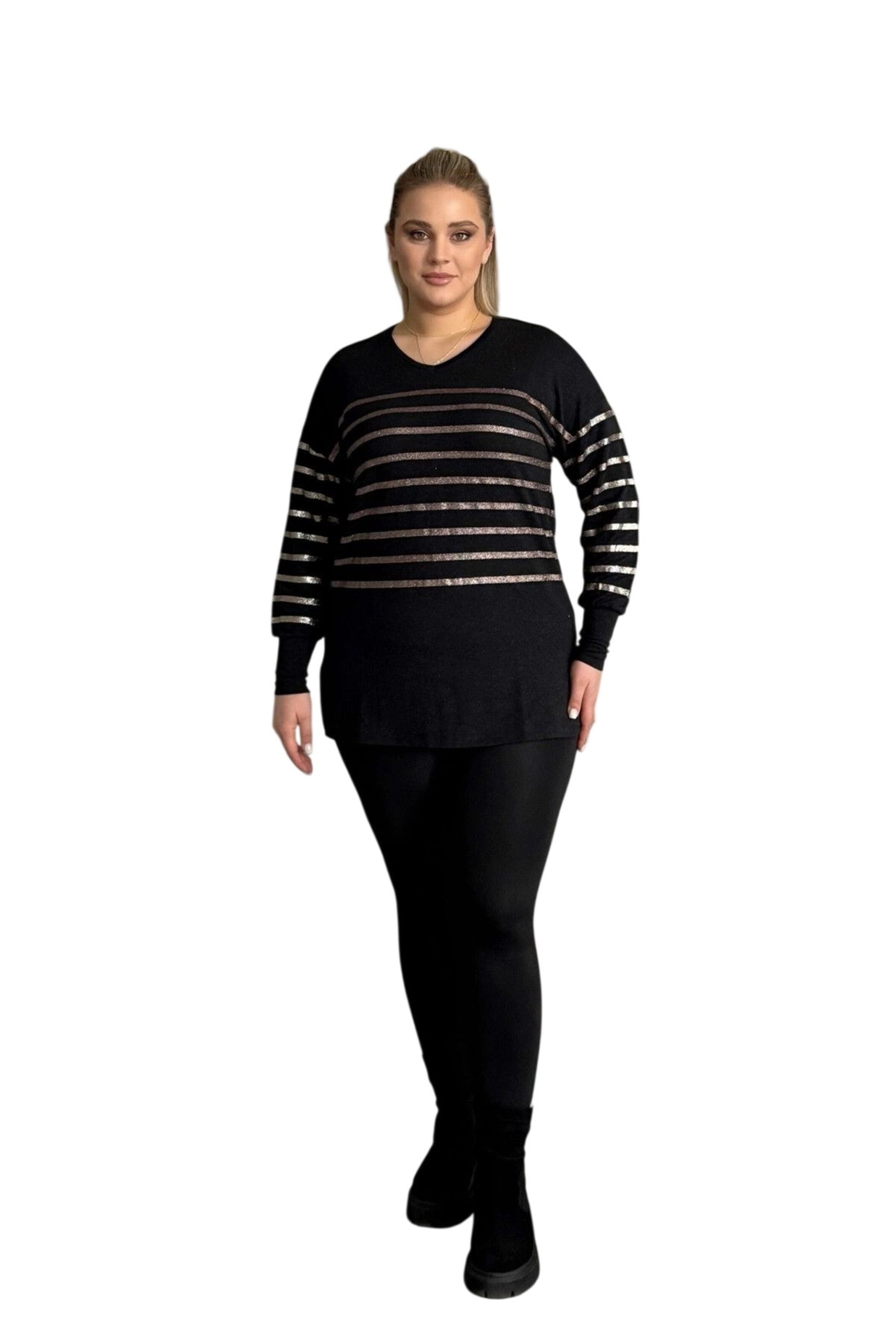 Stil Diva Bluse in Schwarz