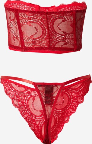 Nasty Gal Bandeau Wäsche-Set in Rot