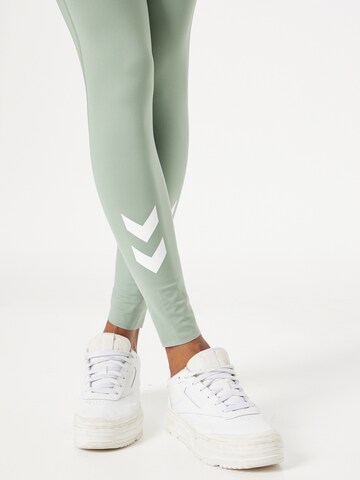 Hummel Skinny Športne hlače 'MT GRACE' | zelena barva