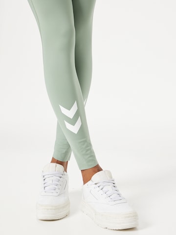 Hummel Skinny Sportovní kalhoty – zelená