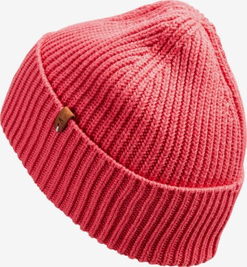 CAMEL ACTIVE Strick-Beanie aus einem Material-Mix in Rot