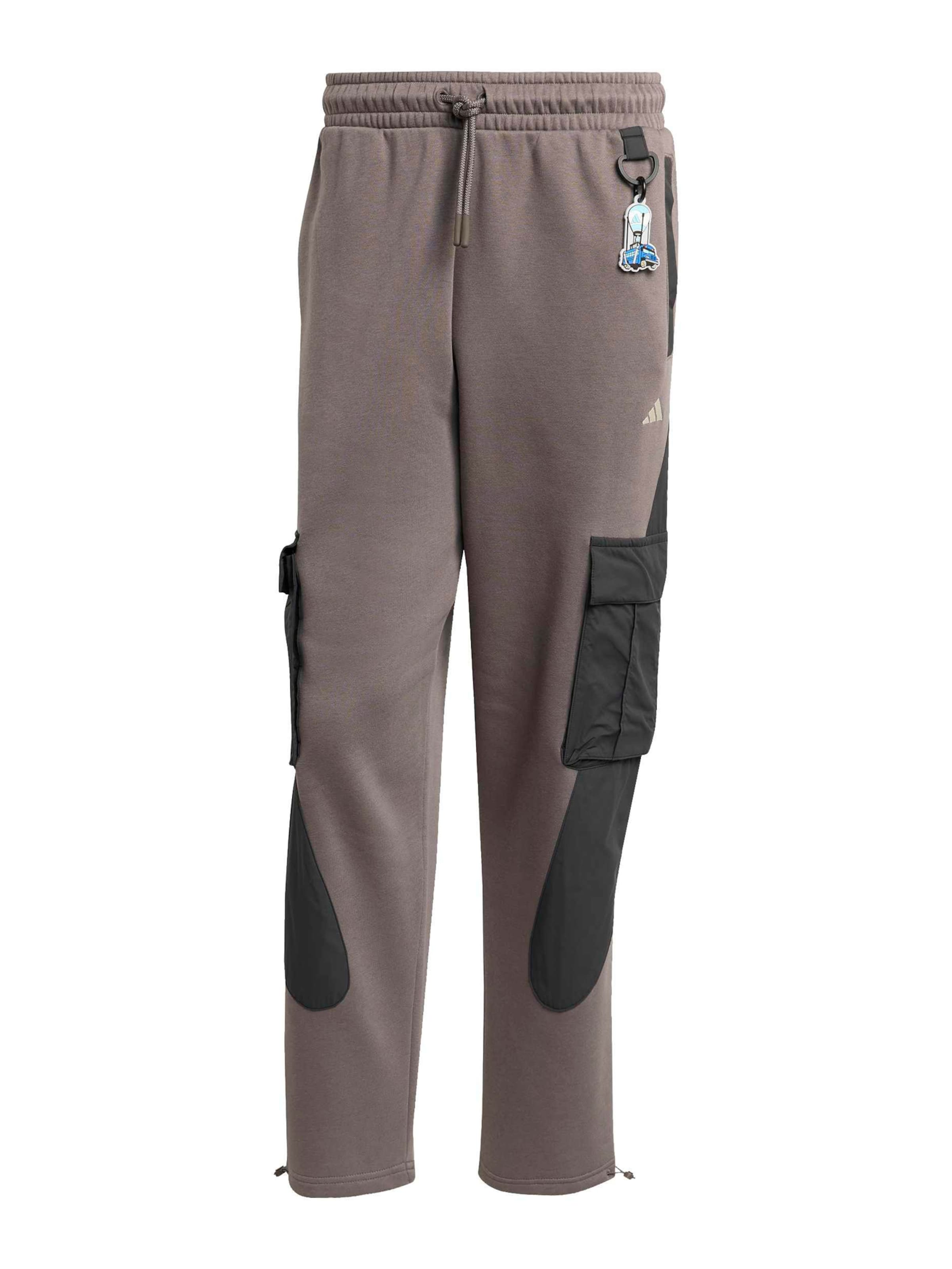 ADIDAS SPORTSWEAR Loosefit Sportovní kalhoty – hnědá: přední strana