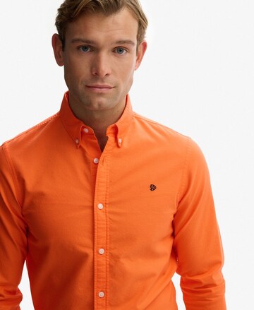 Superdry Slim fit Overhemd in Oranje