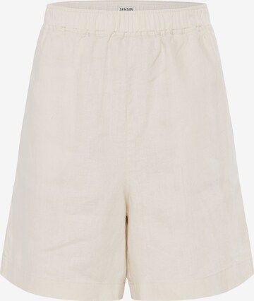 SENSES.THE LABEL Loose fit Pants in Beige: front