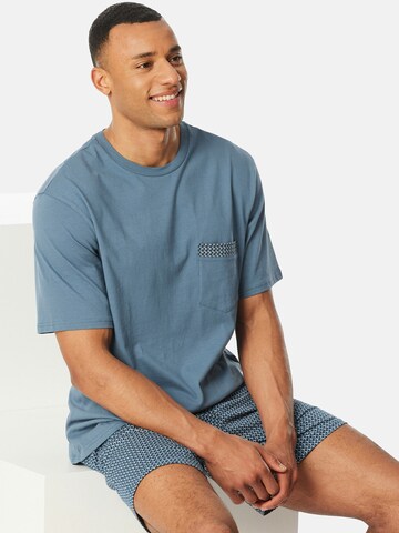 SCHIESSER - Pijama corto ' Comfort Nightwear ' en azul