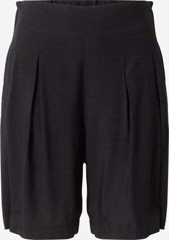 ESPRIT Loose fit Pleat-Front Pants in Black: front