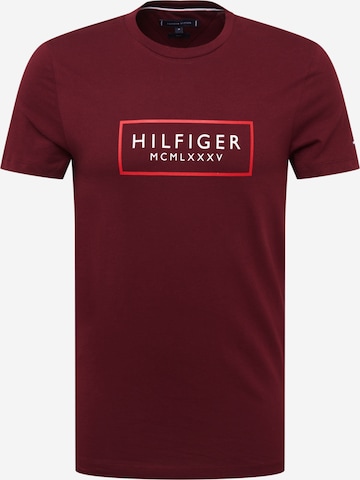 TOMMY HILFIGER T-Shirt 'BOX OUTLINE' in Rot: predná strana
