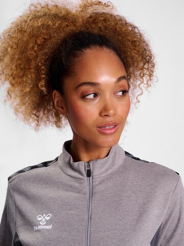 Hummel Sports sweat jacket in Grey