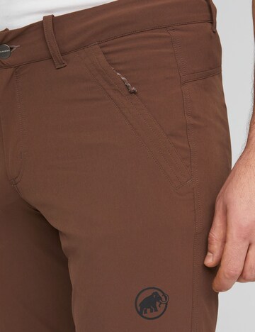 MAMMUT Regular Outdoor Pants in Brown
