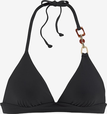 LASCANA - Triángulo Top de bikini 'Yves' en negro: frente