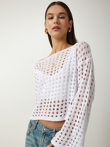 Pull-over Happiness İstanbul en blanc