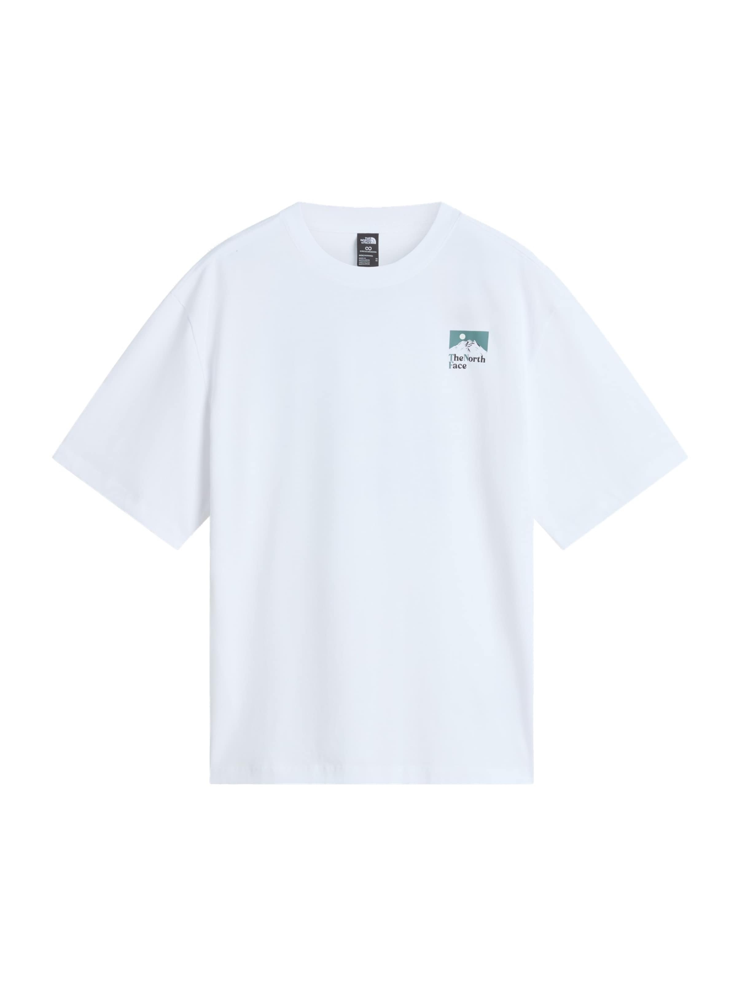 THE NORTH FACE Shirt 'M THE RIGHT SIDE OVERSIZED SS TEE' in Wit: voorkant