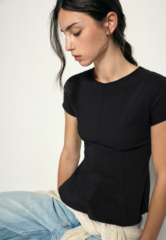 Pull&Bear Bluse in Schwarz