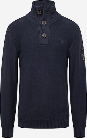 Petrol Industries Sweater in Blue: front