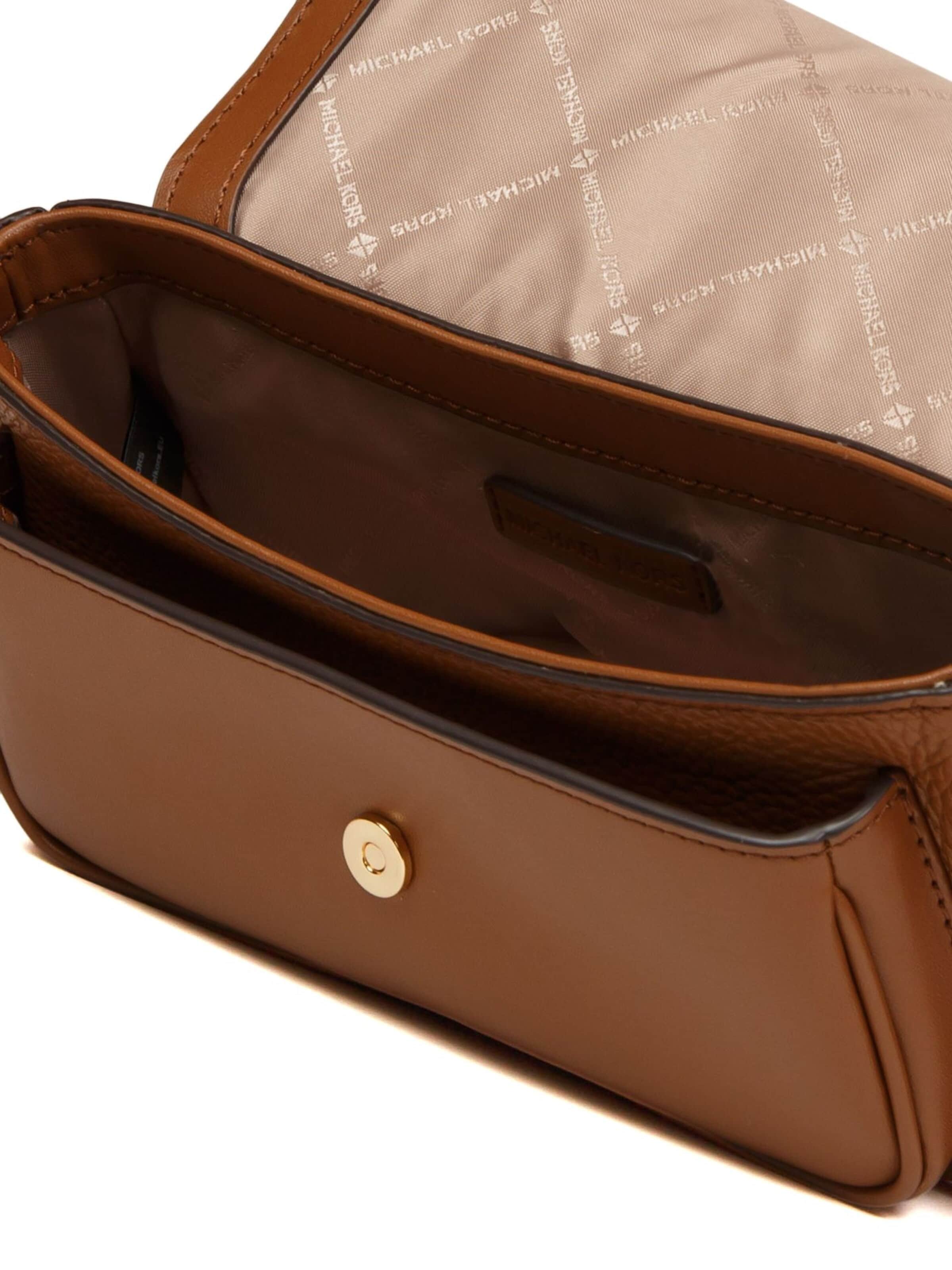 Michael Kors - Bolso de hombro 'Jet Set Travel Small Flap Crossbody With Tech Attachment' en marrón