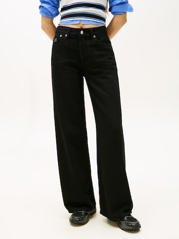 melns Tommy Jeans Platas staras Džinsi: no priekšpuses