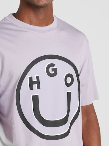 HUGO T-Shirt 'Nimper' in Lila