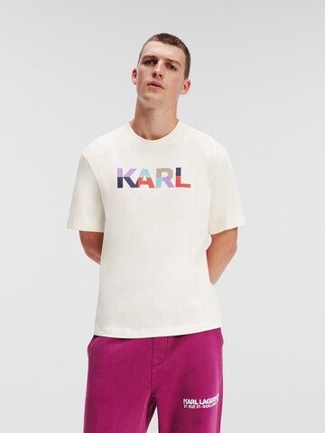 T-Shirt Karl Lagerfeld en blanc : devant