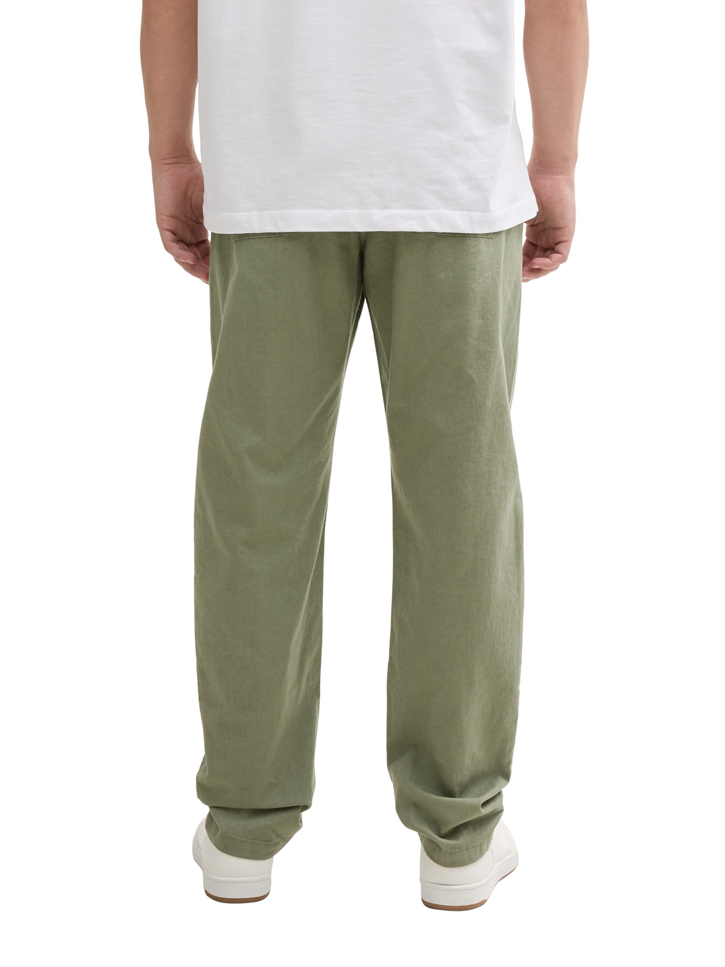 TOM TAILOR DENIM Ohlapna forma Hlače | zelena barva