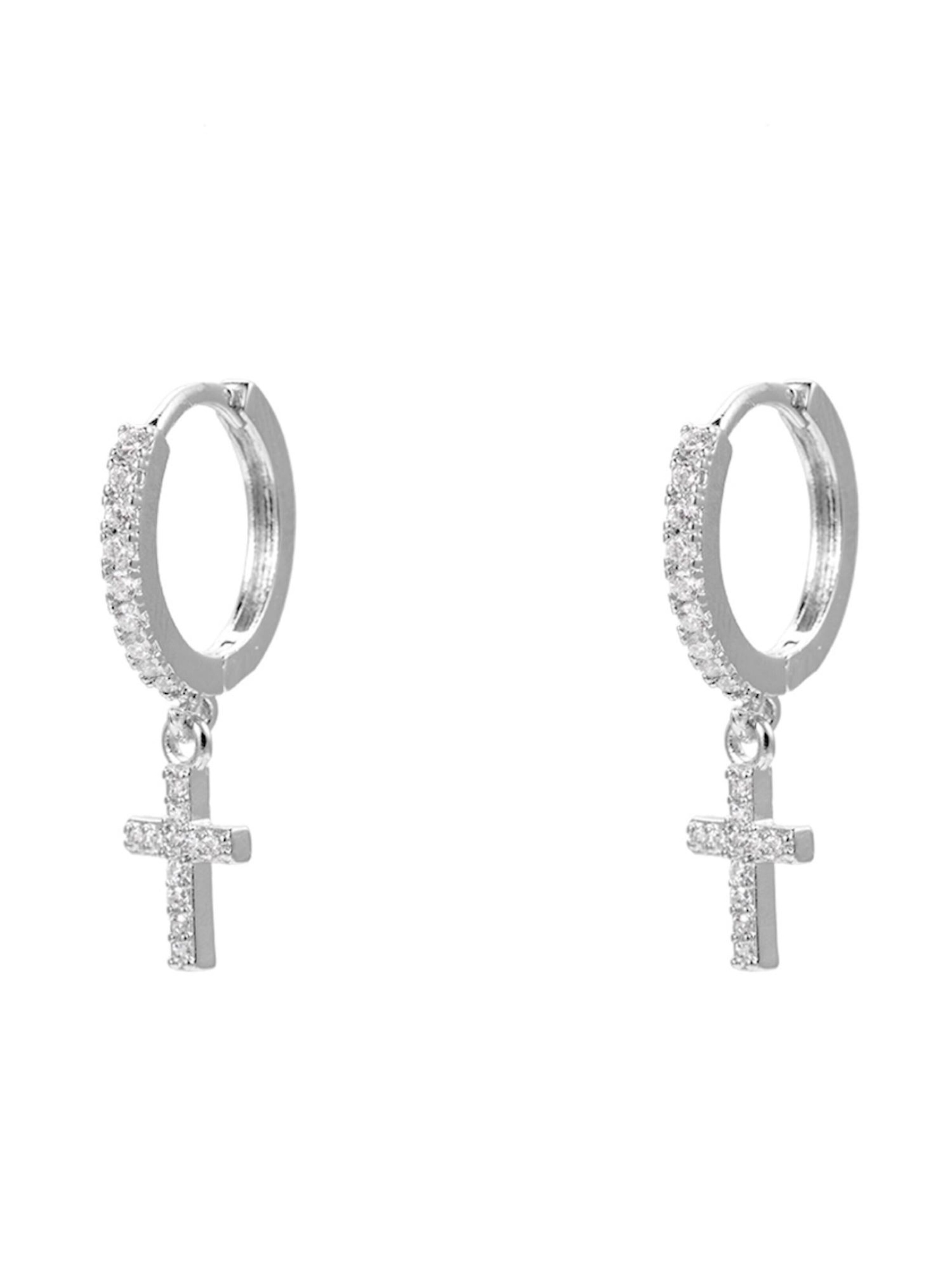 Cala Rose Earrings in Silver: front